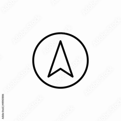 compass pointer icon sign vector