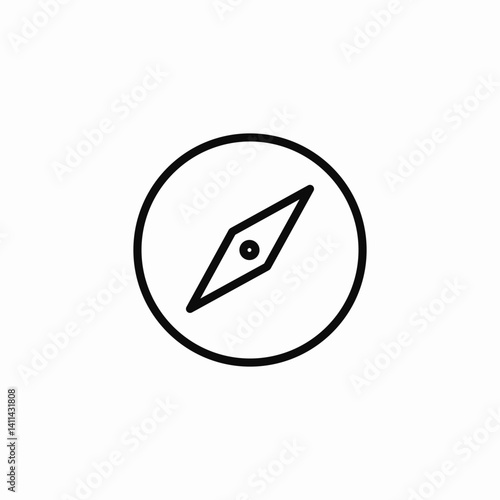 compass needle icon sign vector