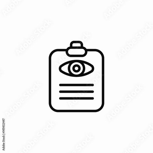 eye report icon sign vector