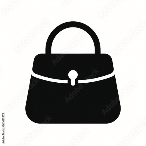 black leather handbag