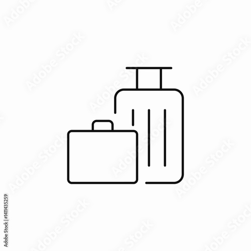 travel luggage icon sign vector