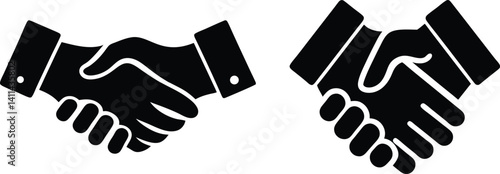 Handshake Icon Set: Business and Partnership Symbol