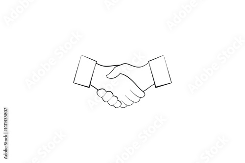 Handshake Icon Set: Business and Partnership Symbol