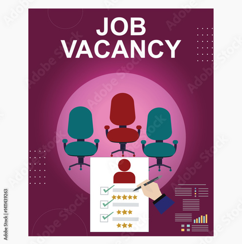 Get your Dream Job . Best job candidate vector stock illustration poster design. We are Hiring best talented professional candidate for a vacant job backgrounds.