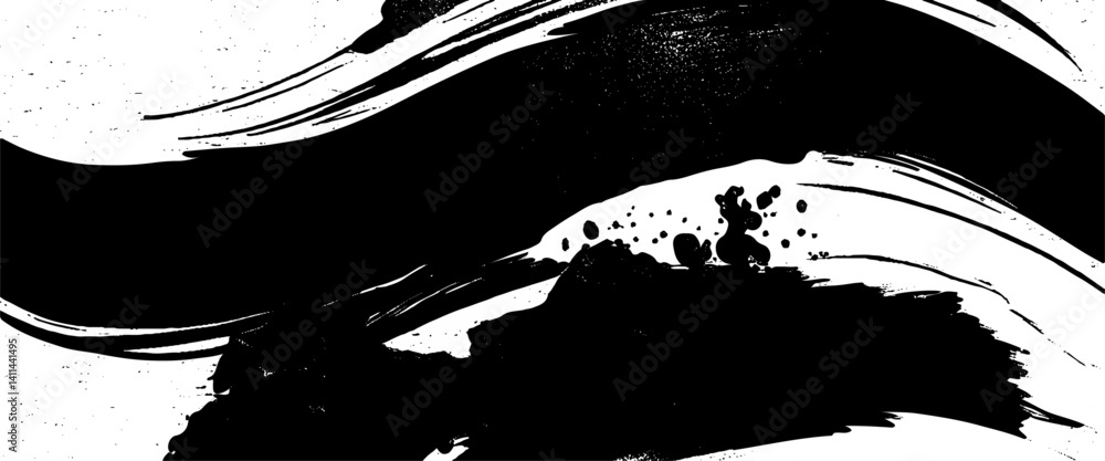 Vector new style grunge brush strokes
