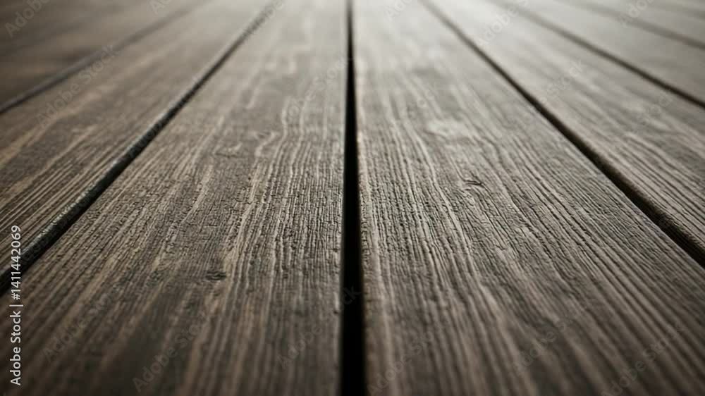 Rustic Dark Wood Planks Texture Warm Subtle Light. AI Generated