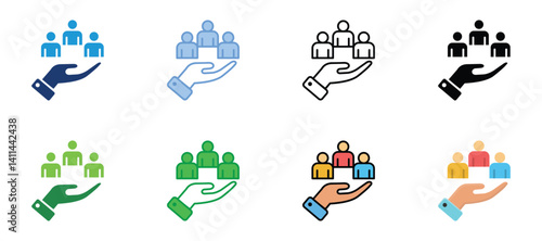 Customer Icons Set Vector Multiple Style Collection