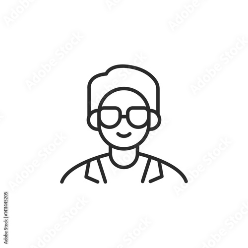 Optometrist icon. Simple optometrist icon for social media, app, and web design. Vector illustration.