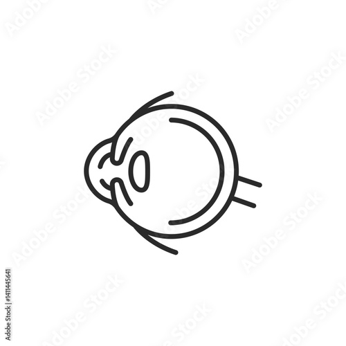 Eye icon. Simple eye apple icon for social media, app, and web design. Vector illustration.