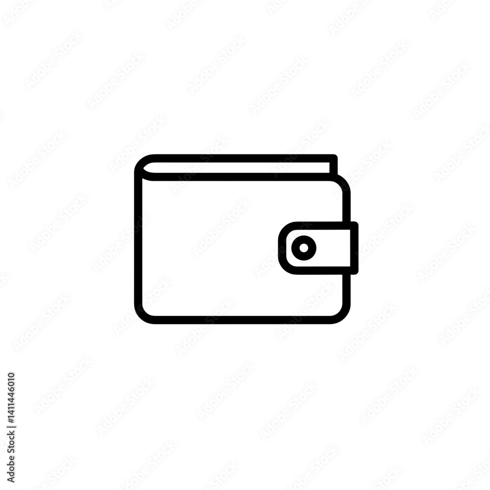 Wallet icon in outline personal finance style Wallet icon in outline personal finance style