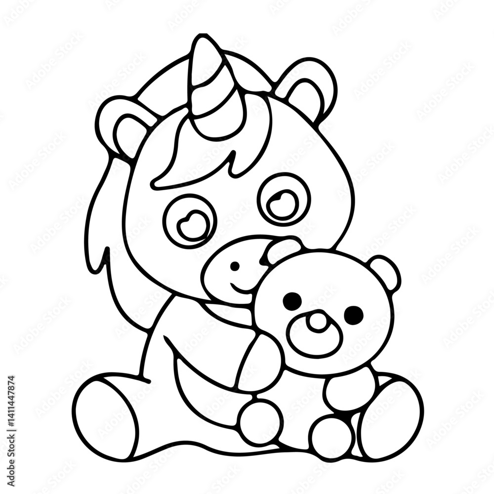 Fototapeta premium 8.5x8.5 coloring pages, bold and easy, black and white, line art, illustration, printable coloring pages, adult coloring book, kids coloring book, simple coloring designs, clean line art, bold outline