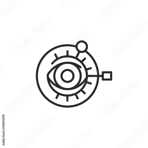 Eye exam icon. Simple eye exam icon for social media, app, and web design. Vector illustration.