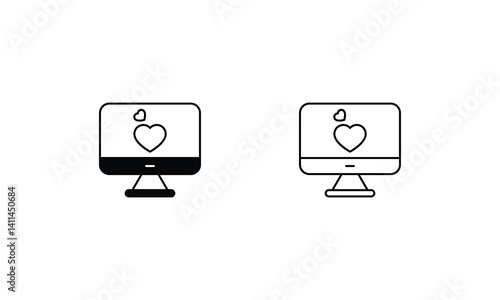 Tv  icons set vector stock illustration