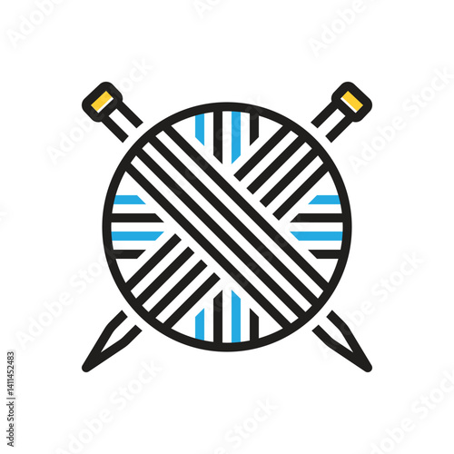 Multi color icon for crochet yarn