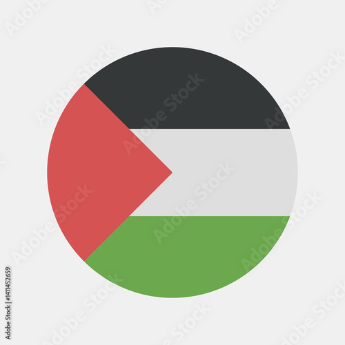 Free Download Icon round palestine flag. Palestine elements. Icons in flat style. Good for prints, posters, logo, infographics, etc. - GFXLoad
