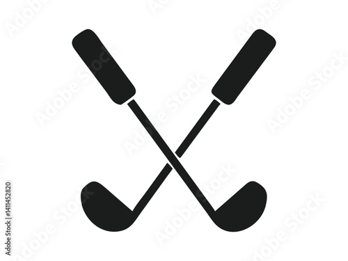 Crossed Golf Clubs Silhouette: Iconic Golf Symbol