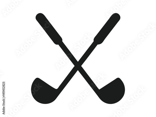 Crossed Golf Clubs Silhouette: Iconic Golf Symbol