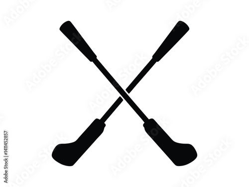 Crossed Golf Clubs Silhouette: Iconic Golf Symbol