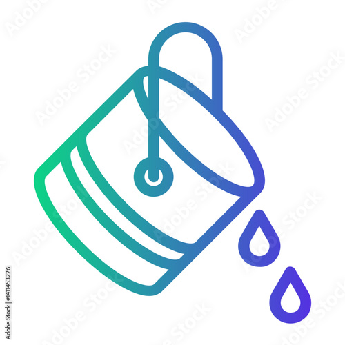 bucket Line Gradient Icon