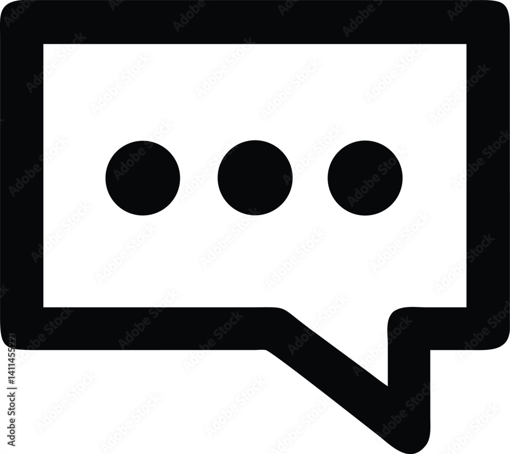 Fototapeta premium Communication Bubbles Simple Chat Icon Design