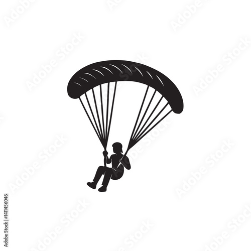 paragliding in the sky