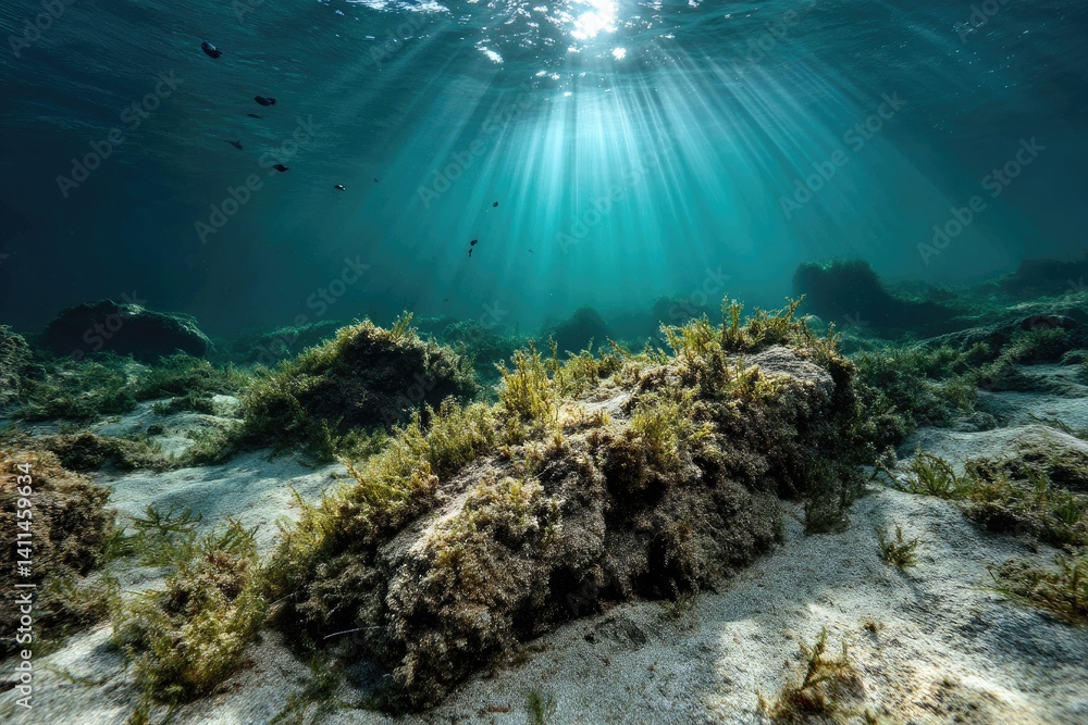 Underwater marine sunlight