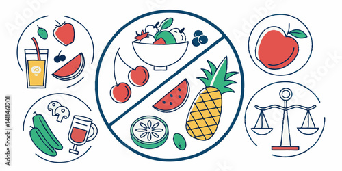 Balanced Diet Fruits, Vegetables, and Healthy Eating Habits
