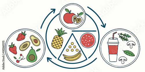 Healthy Eating Cycle A Balanced Diet Plan with Fruits, Vegetables, and More