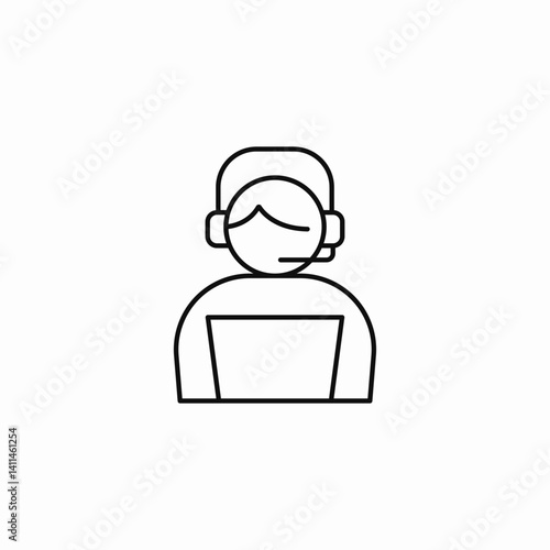 customer support icon sign vector
