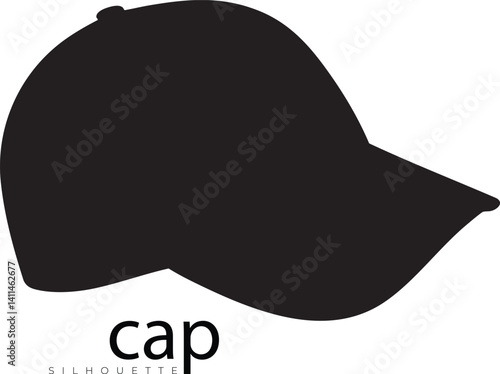 Cap Vector – Stylish Headwear Outline for Fashion Designs, Casual Accessories, and Sports Graphics