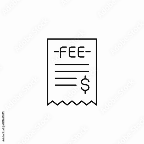 payment fee icon sign vector