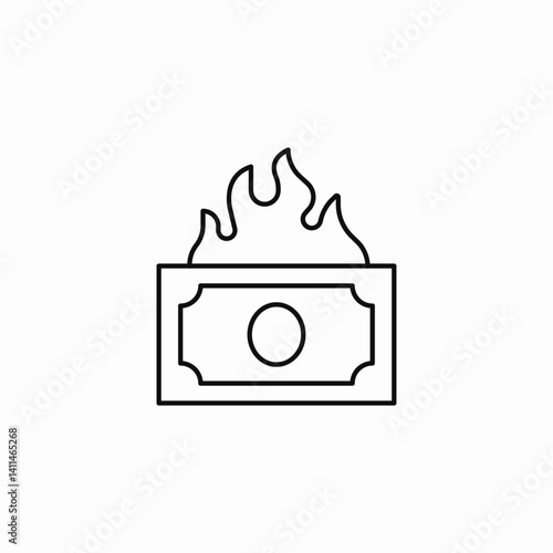 wasted funds icon sign vector