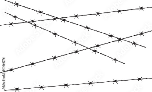 Barbed Wire Abstract Illustration