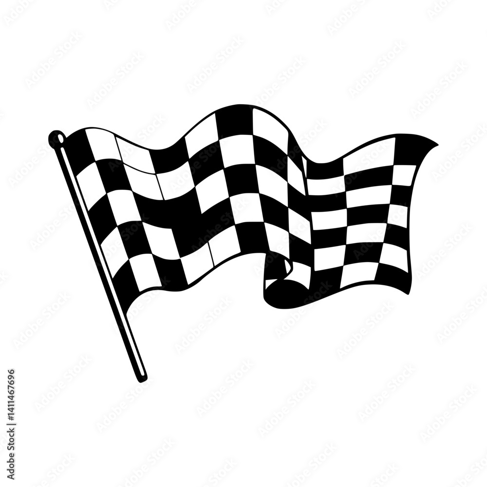 Fototapeta premium Racing Flag Vector Illustration