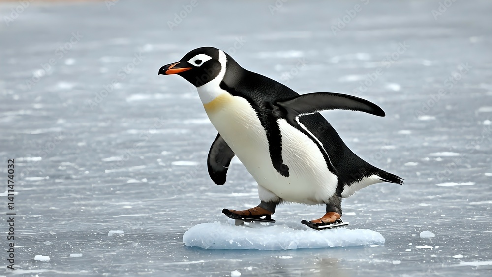Fototapeta premium penguin in antarctica