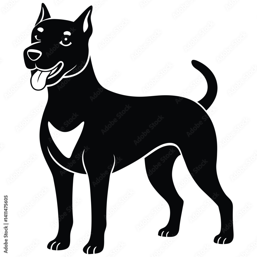 vector, isolated black silhouette of a dog, collection vector, isolated black silhouette of a dog, collection