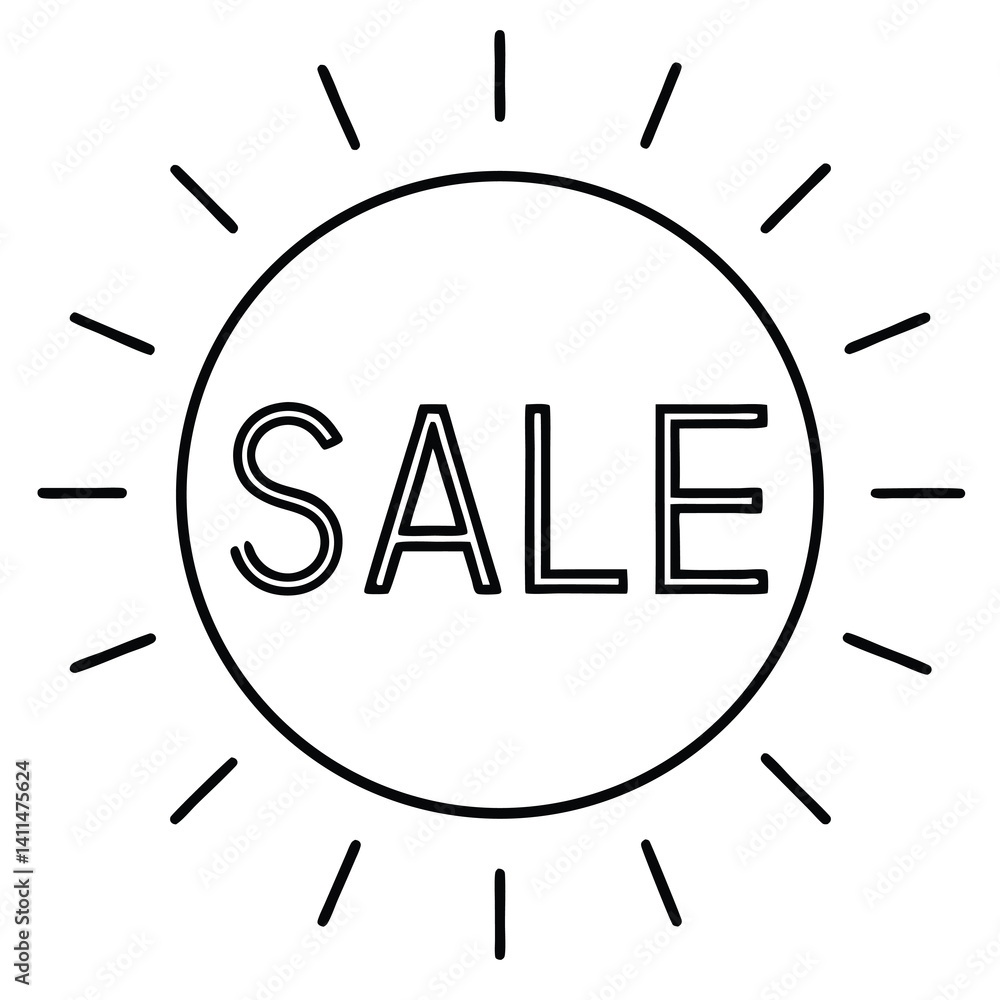 vector illustration of sale icon sign on white background