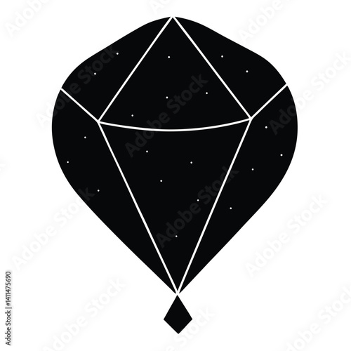 Black and White Macrame Plant Hanger Illustration | Bohemian Home Decor | Minimalist Line Art | Hanging Planter Design | Modern Wall Art