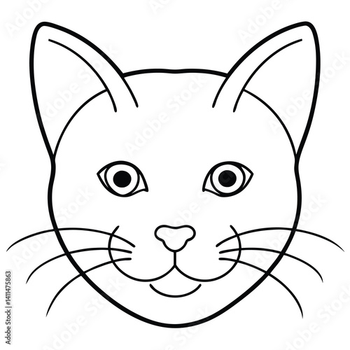 Obraz na płótnie vector illustration of a cat on white background w salonie