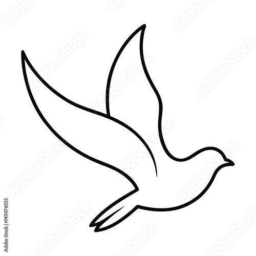 Obraz na płótnie Dove of peace vector on white background w salonie