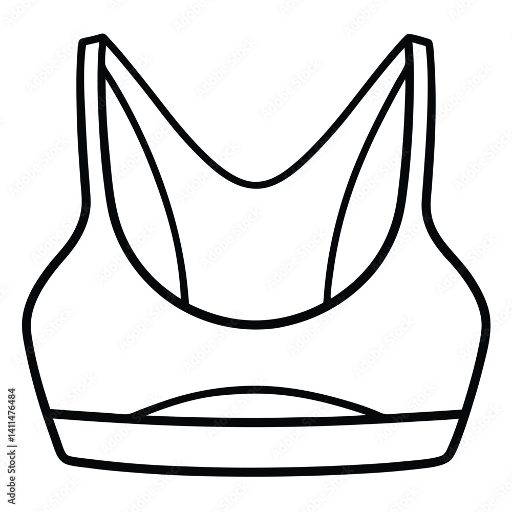 Women's sports bra on a white background
