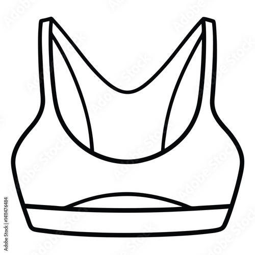 Obraz na płótnie Women's sports bra on a white background w salonie