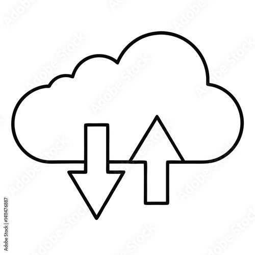 Obraz na płótnie cloud computing concept w salonie