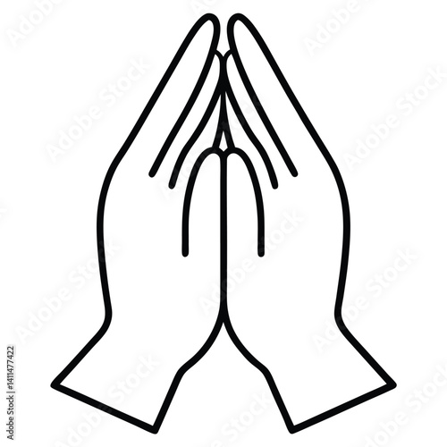 Obraz na płótnie hands pressed together on a white background w salonie