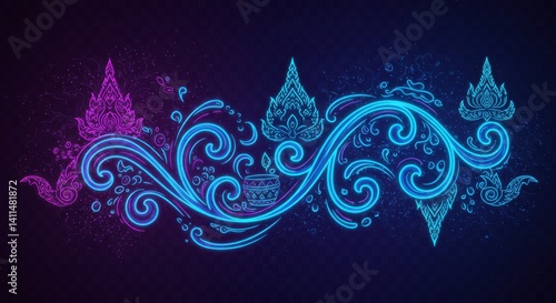 Cyberpunk Songkran Water Blessing