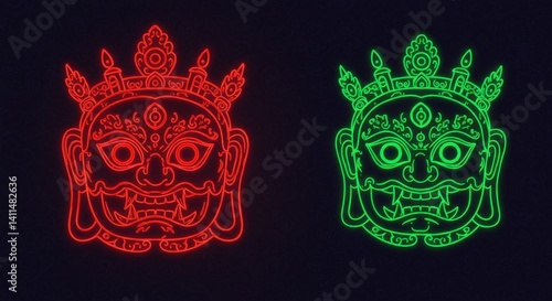 Holographic Paro Tshechu Mask Dance