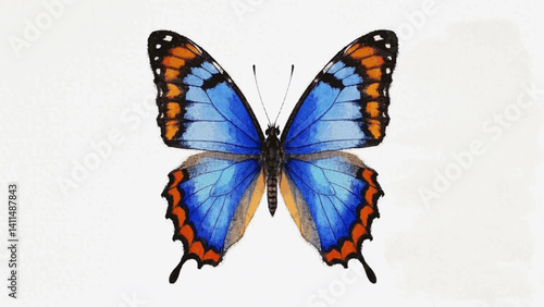 Ethereal brushstrokes butterfly isolated watercolor vector illustration svg