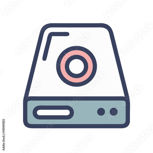 Hard Drive Icon Representing Disk Storage or Data Backup Device