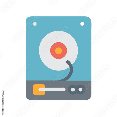 Hard Drive Icon Representing Disk Storage or Data Storage Device