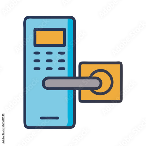 Keycard Reader Icon Representing Electronic Door Access or Smart Entry System